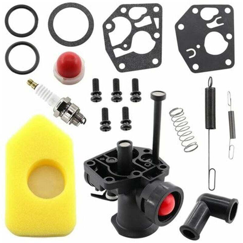Carburetor Kit for Briggs & Stratton 499809 498809A 494406 Lawnmower & Air Filter 698369 Governor Spring 691859 692211 Diaphragm 795083 495770