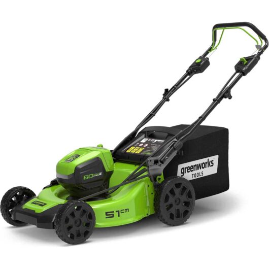 Greenworks GD60LM51 60v Cordless Brushless Self Propelled Lawnmower 510mm No Batteries No Battery Charger